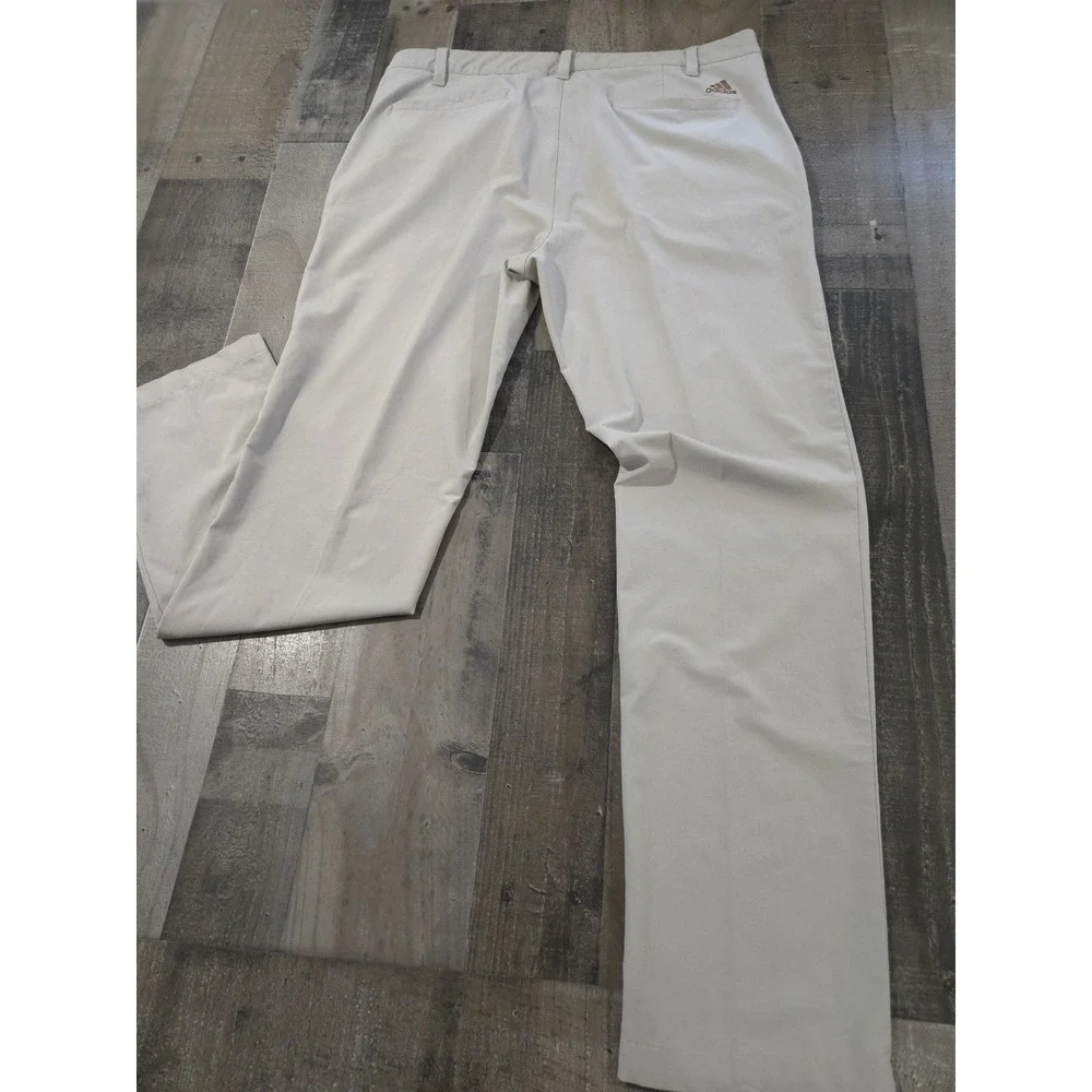 Adidas Ultimate365 Golf Pants Mens 34x32 Stone Beige Performance Stretch